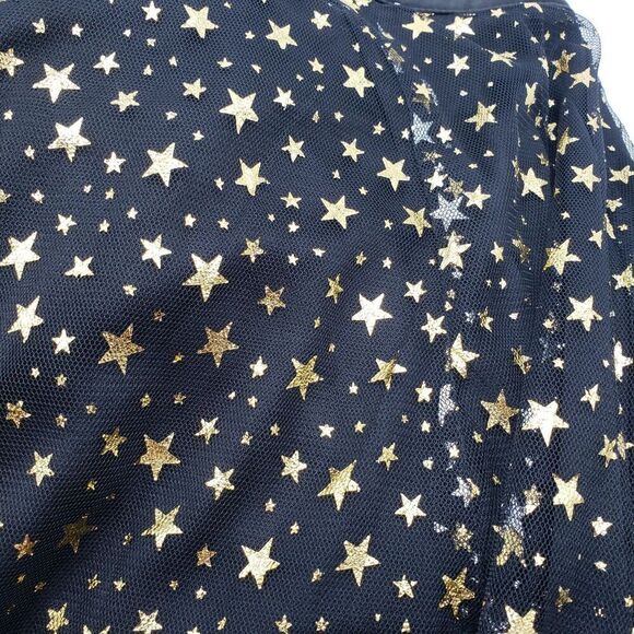 Alyce Paris Skirt Women XS Black Gold Star Tulle Maxi Witchy Goth Whimsygoth - Picture 10 of 11